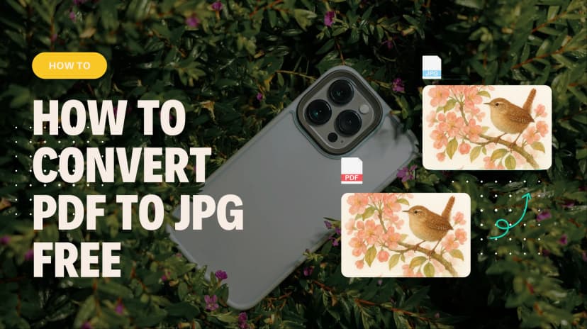 How to Convert PDF to JPG Free