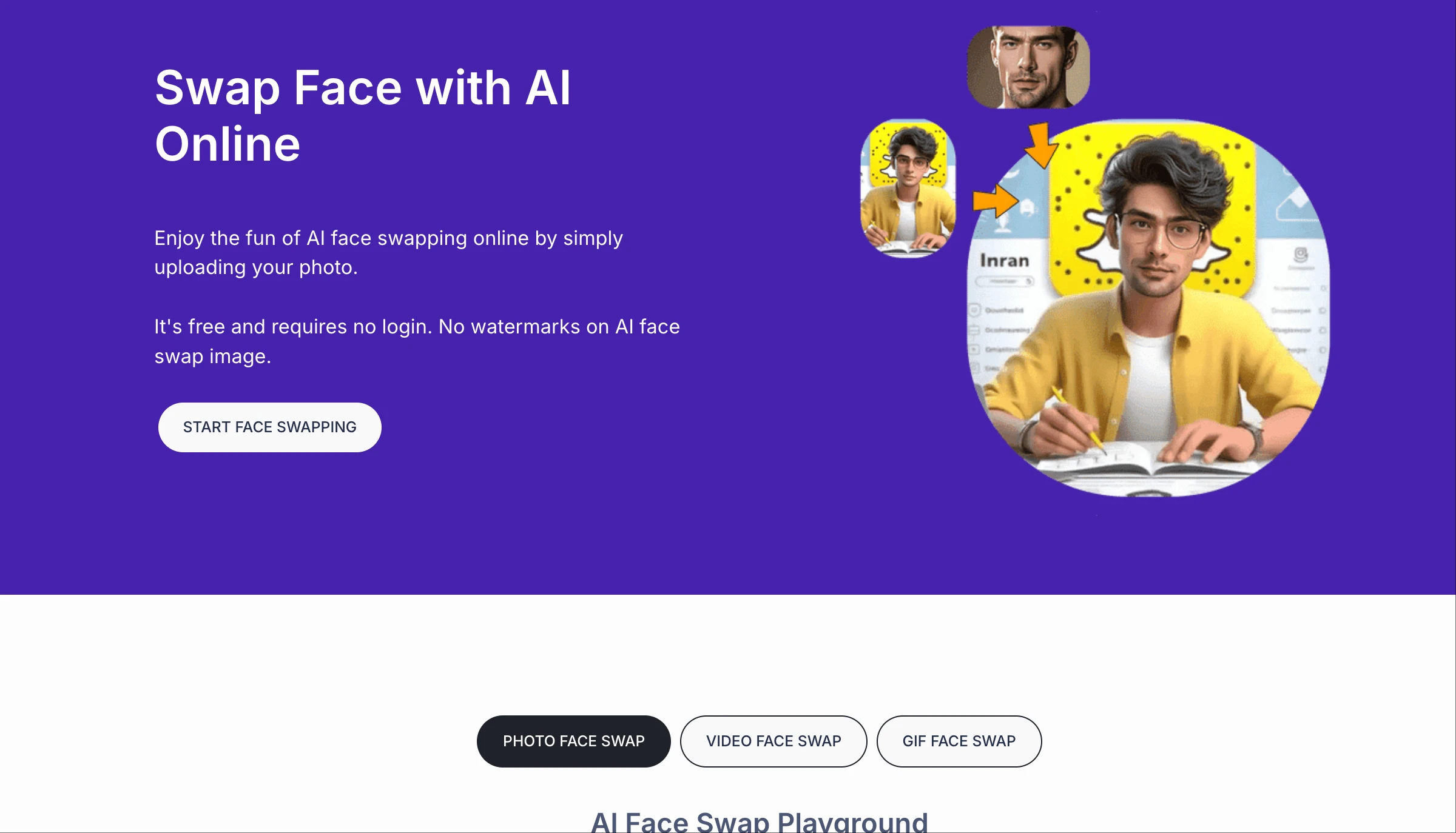 AIFaceSwap.io fast photo swap example