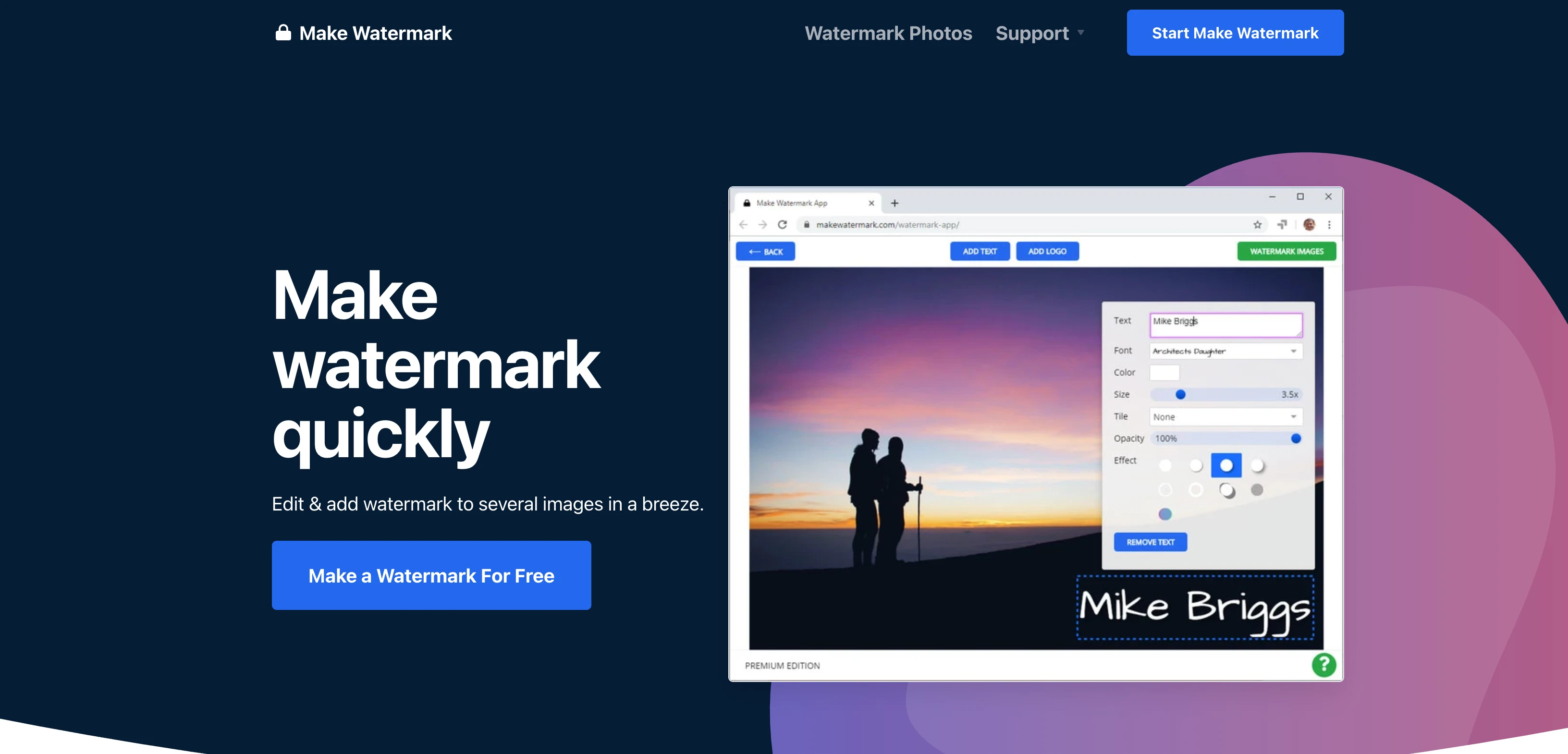 Makewatermark watermark photos