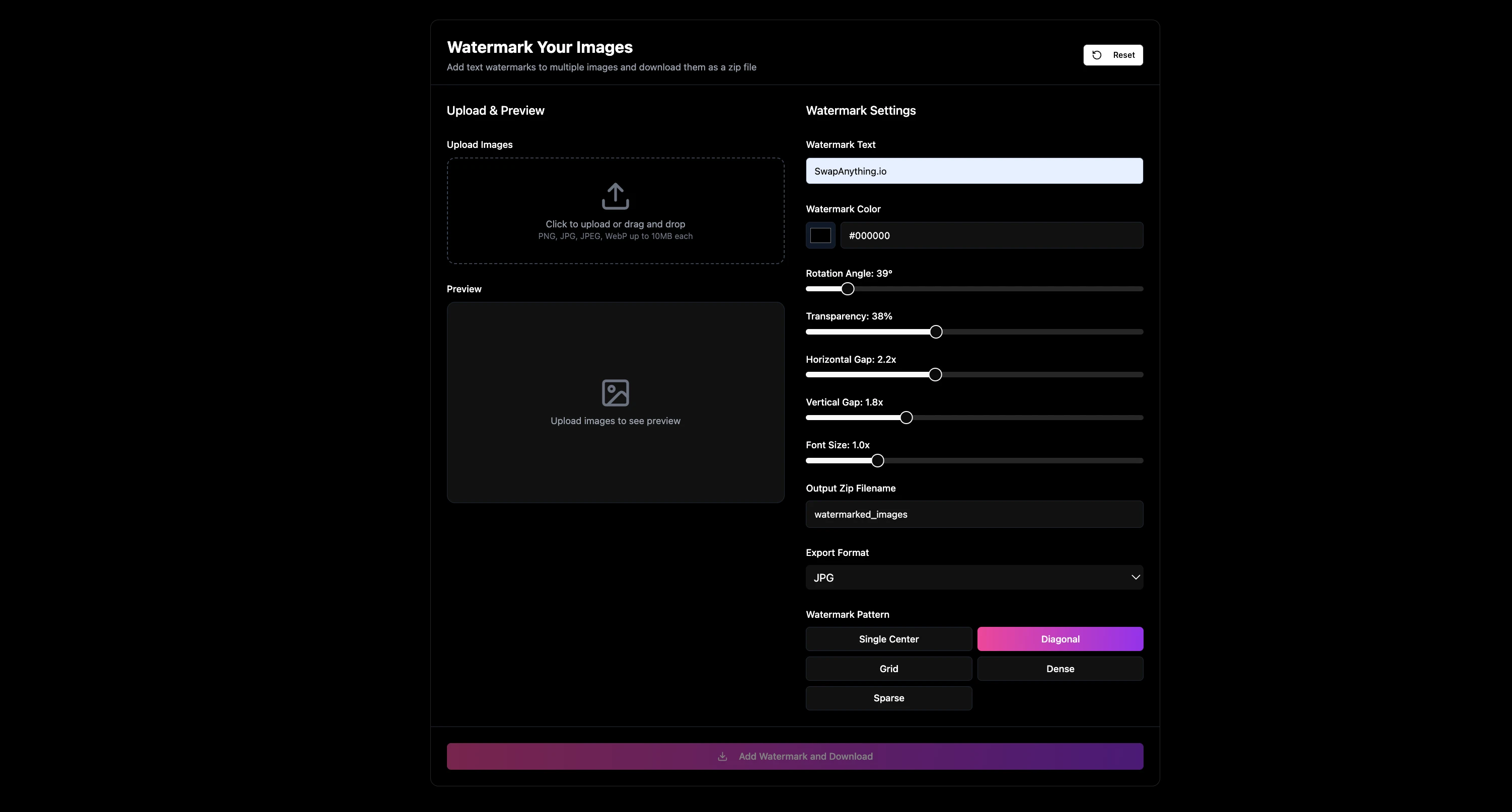SwapAnyting.io photo watermark maker