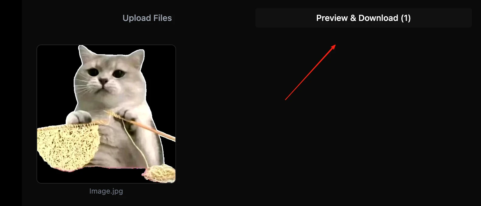 Previewing converted JPG images