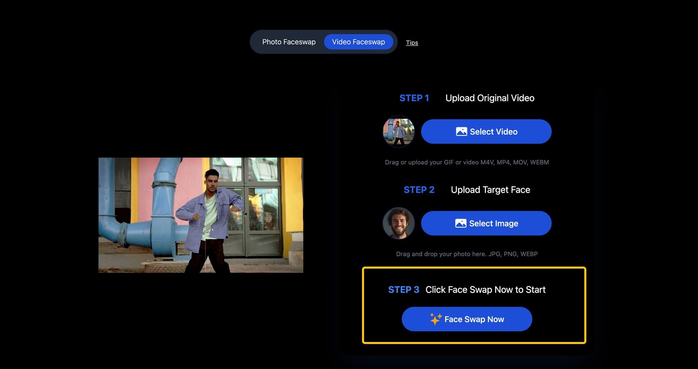 Step 4: Replace Face in Video